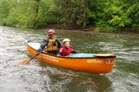 Grace and Cassia in the Canoe