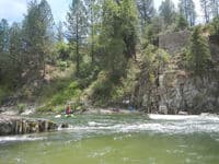 Elise Floating Through Grimes Pass Dam Site