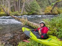 island right channel logjam (run left channel or easy pullover into channel right slackwater above log)