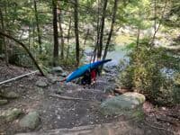 Eroding steps on loop trail