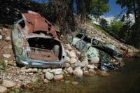 Cars as RipRap Near Twisp