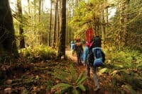 Hiking in on the Ranger Hole Trail