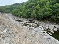 Looking upstream from near Nowhere to Land
