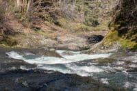 Walking Above Fisk Falls on 8" Submerged Ledge