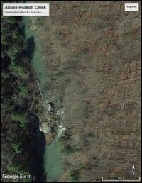 Above Pocket Creek confluence 