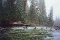 Snowing on the Miller River