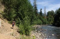 Hiking the River Level Trail at the Washout