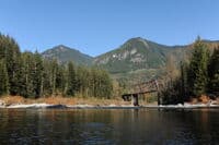 View Downstream Towards Railroad Bridge