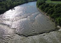 Where the dam used to sit