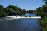 Settlers Canal Dam Looking Upstream from Bridge