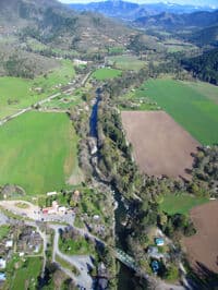 Applegate River at Applegate, Oregon, looking upstream toward Ruch.
