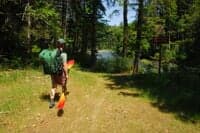 Hiking in to River Access