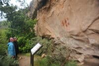 Viewing Pictographs at Jones Creek