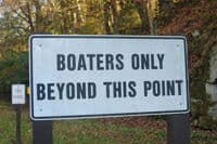 Boaters Only Sign