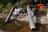 Pumps Diverting Flow of Trout Creek