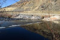Diversion dam downstream of the take-out