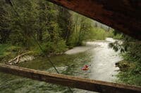 Arch Bridge at the Middle Fork Trailhead