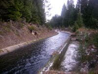 Flume 1 on the Prospect 1,2,4 Hydroelectric Project