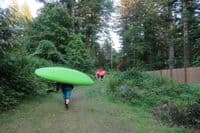 Walking up the Trail at the Take-Out