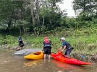 Taking out at Arthur Buck River Access