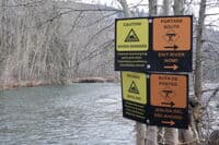 Signage for Boaters on Peshastin Creek near Confluence