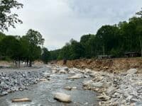 Temporary road and erosion