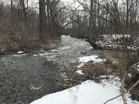 Confluence with minor side creek