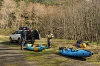 Staging Our Packrafts and Getting Ready to Launch