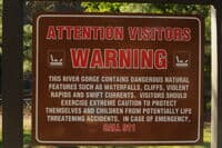 Warning Sign on River Left