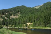 Rafts at Washington Creek Campground