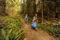 Hiking in on the Trail