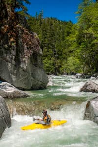 In the third gorge on Wooley Creek