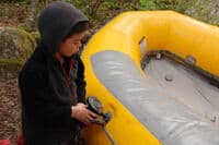 Aki Blowing up the Raft