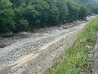 Haul road down lower river