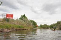 Signs Marking Approach of Cañon City Water Intake