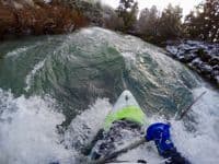 Snow day paddling on the Methodist run
