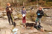 Getting Ready to Clean Up at Eagle Falls