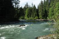 Entering the River at Mine Creek