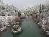 Snow day paddling on the Methodist run