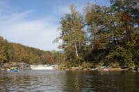 View Looking Upstream to Ohiopyle Falls from Put-in
