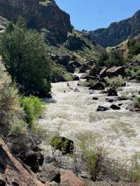 Running the end of Jarbidge falls after portaging