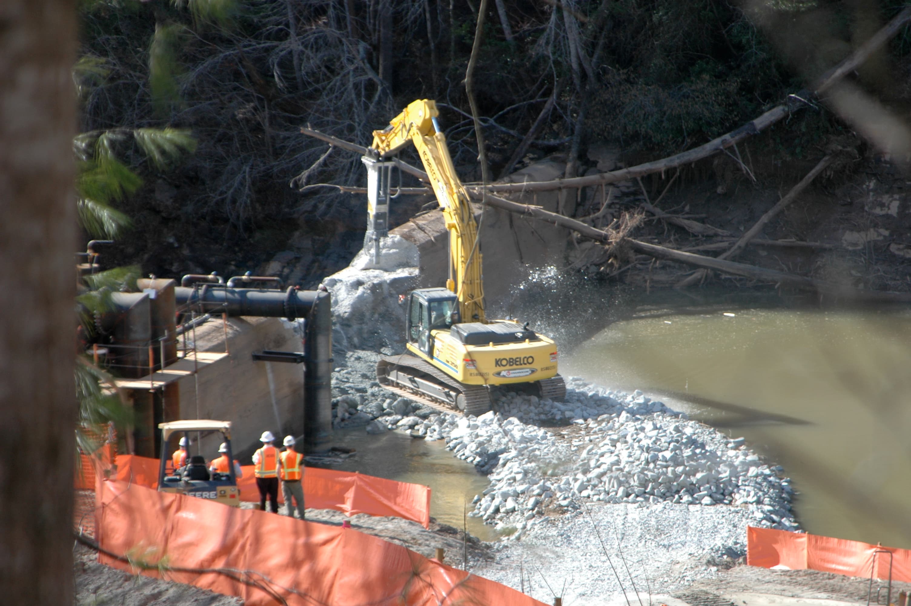 Removal of Twelvemile Creek Dam Began Today!